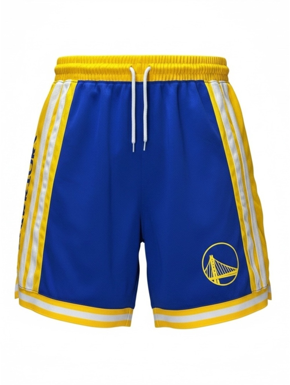 Golden State Warriors NBA Men’s Medium Basketball Shorts Blue Yellow NWOT